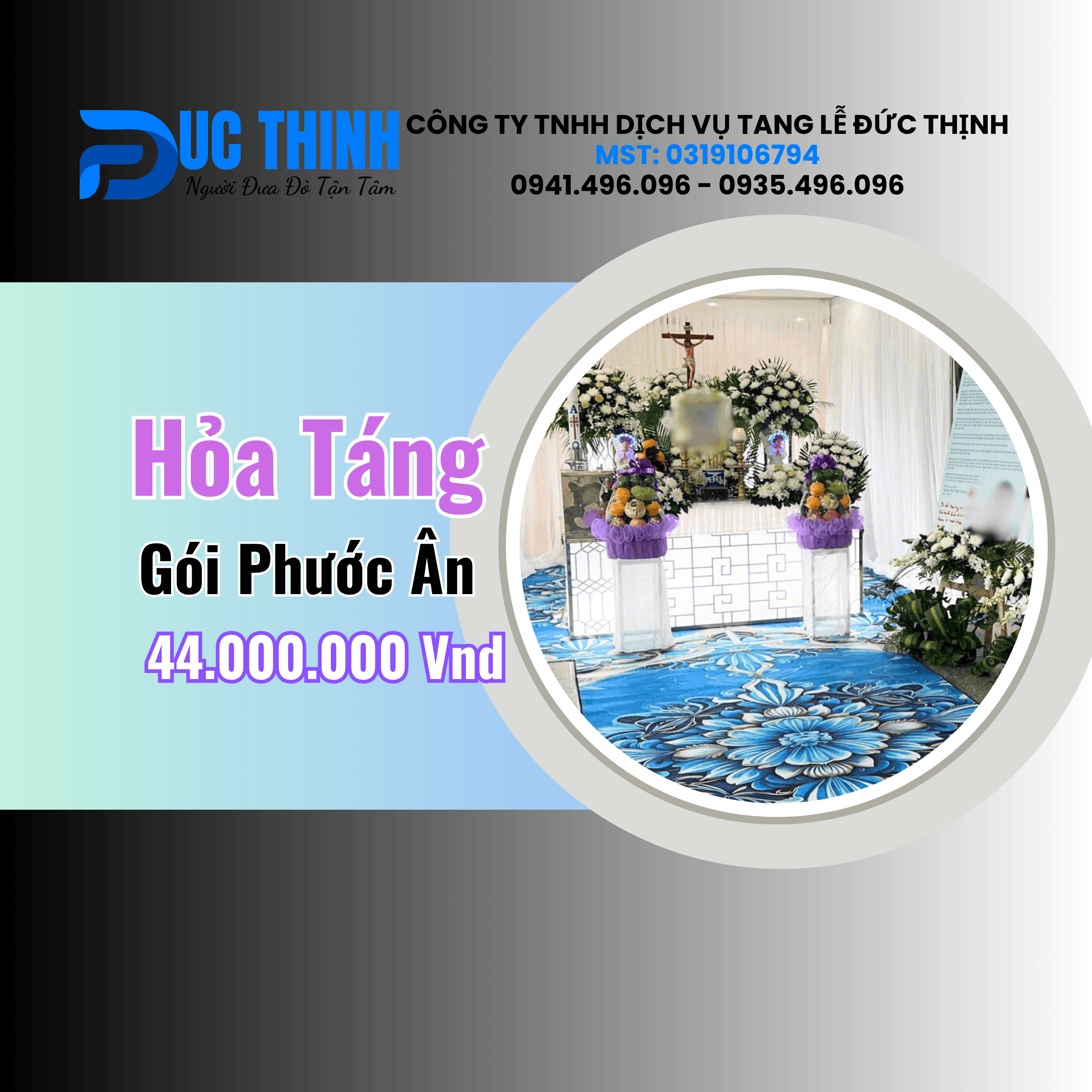Gói Hỏa Táng Trọn Gói Phước Ân (Công Giáo) – 44.000.000đ | Đức Thịnh – TP.HCM